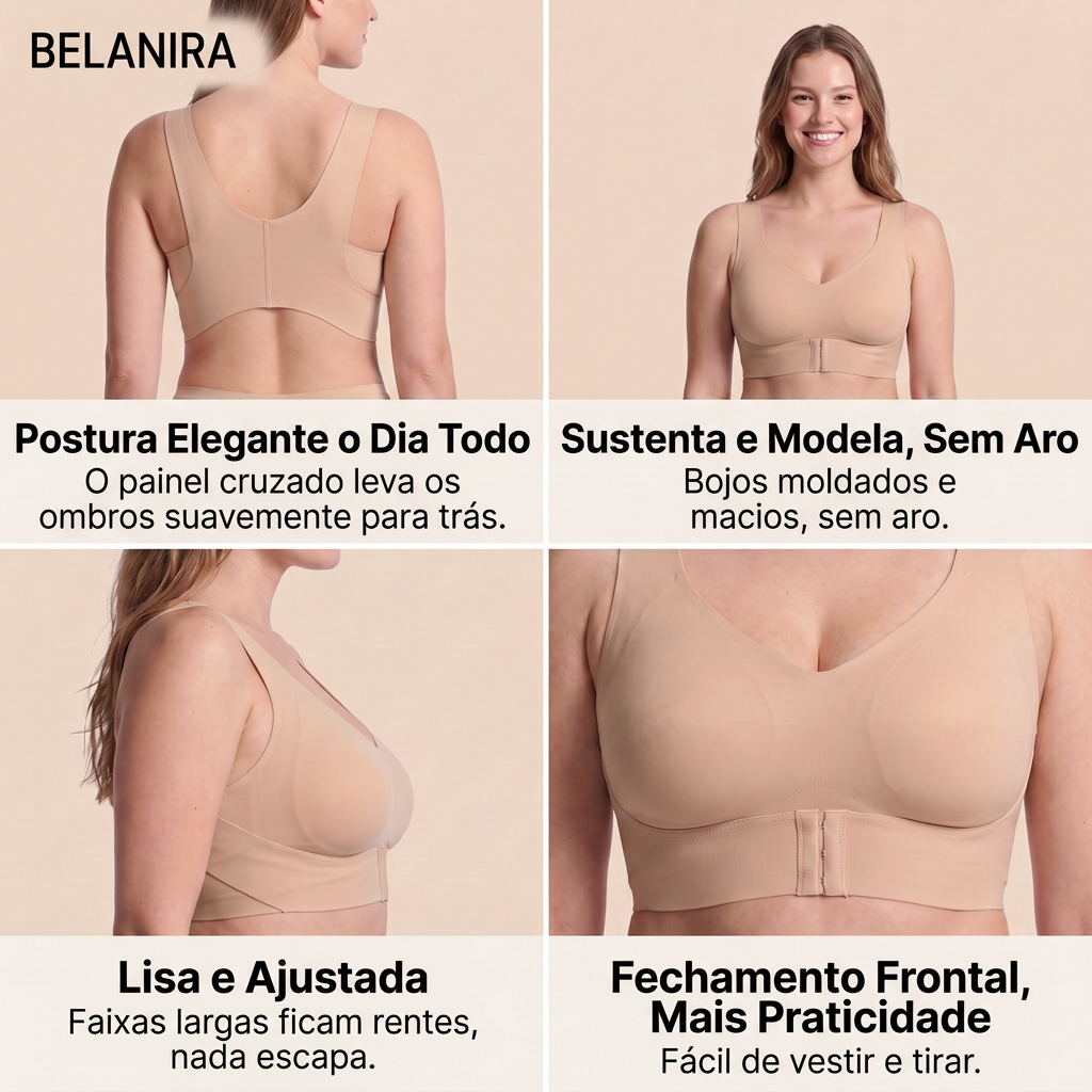 Sutiã de Sustentação Sem Aro com Costas Cruzadas — miniatura 5